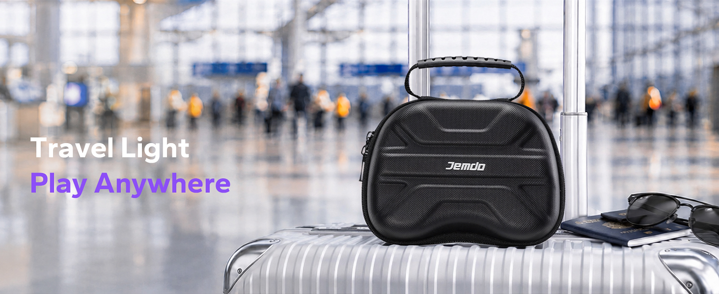 JEMDO Hard EVA Travel Controller Carrying Case for NS2 Pro, for PS5/for Xbox, Black
